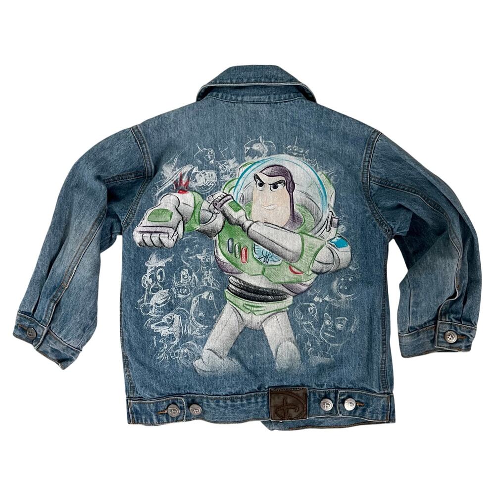 Vintage Y2K Disney Pixar Toy Story Buzz Lightyear Denim Jacket Kids XS 4